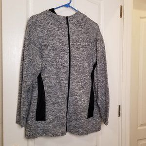 Made for Life Hooded Sweatshirt, Men's 1X, Gray Black, Full Zip, Pockets, VGC